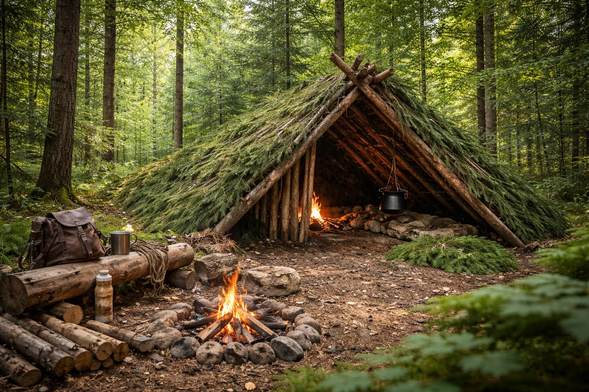 Comment réaliser un habitat naturel en utilisant des techniques de bushcraft